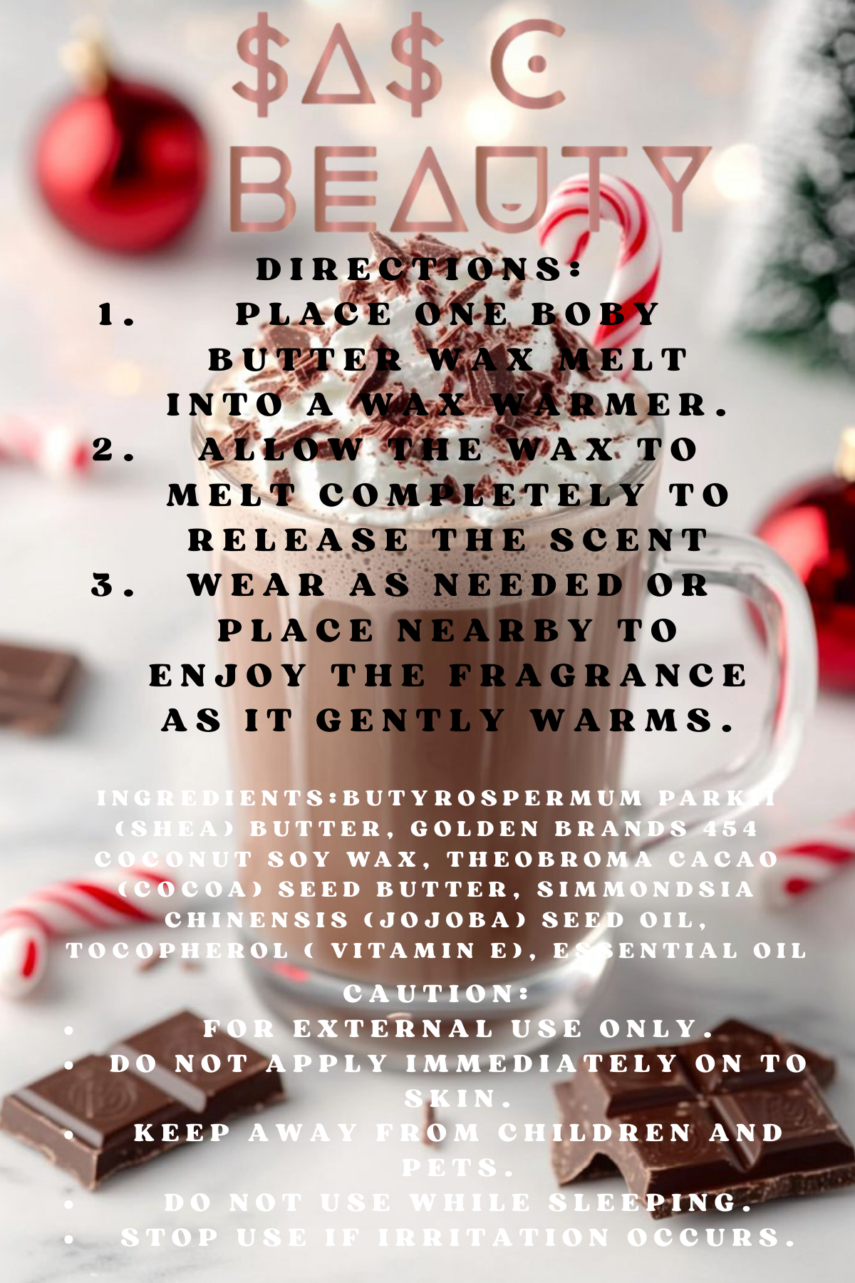 Body Butter Wax Melts All Natural Coconut Soy Wax